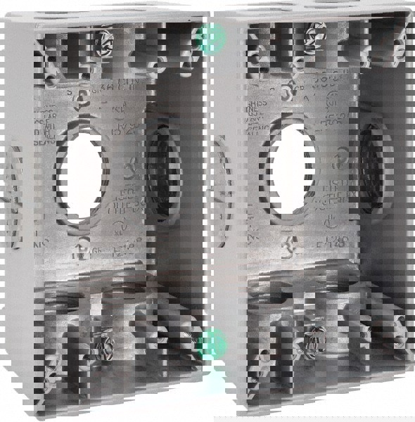 Electrical Outlet Box: Aluminum, Square, 4-1/2